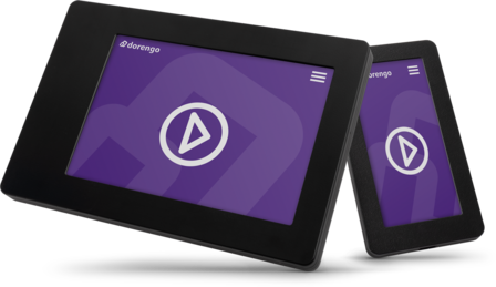 Abbildung eines Tablet und Smartphone Multimedia Guide Gerät von Dorengo